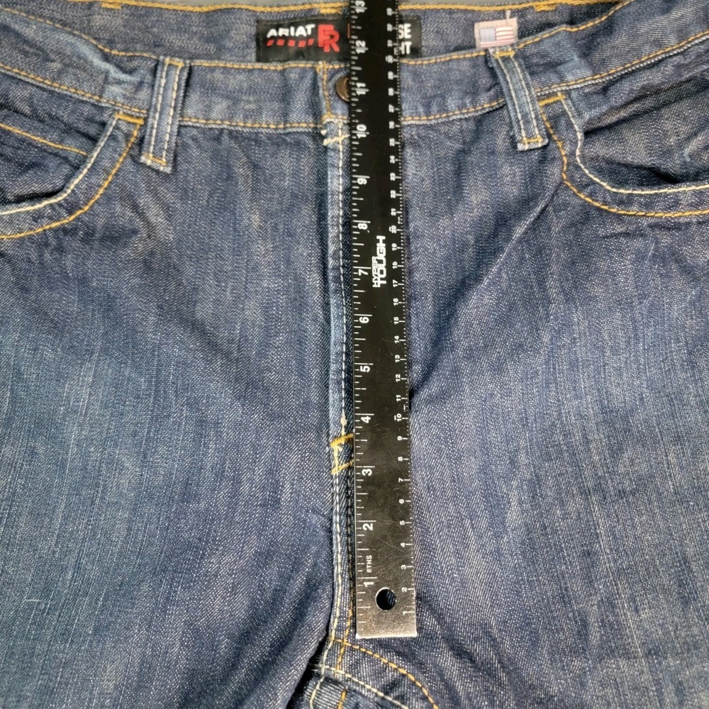 Ariat FR M3 Jeans Men's 38x32 Blue Flame Resistant Loose Straight Cat 2 2112 - Picture 8 of 10